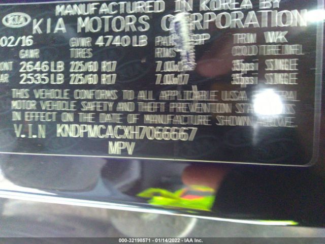 Photo 8 VIN: KNDPMCACXH7066667 - KIA SPORTAGE 