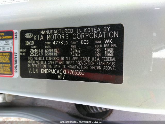 Photo 8 VIN: KNDPMCACXL7765161 - KIA SPORTAGE 