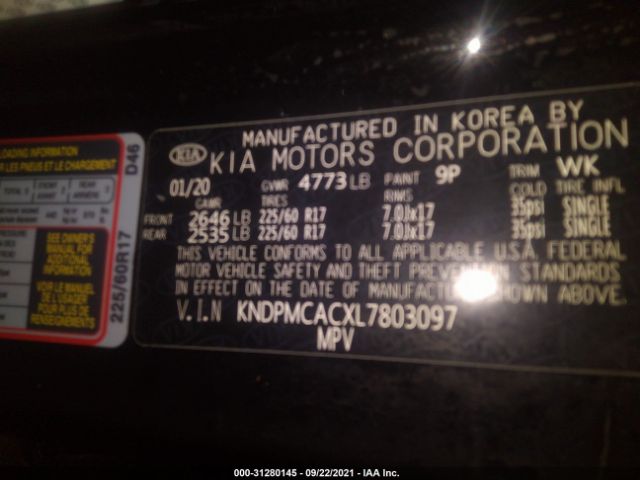 Photo 8 VIN: KNDPMCACXL7803097 - KIA SPORTAGE 