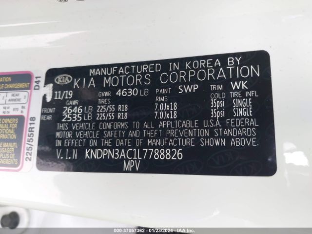 Photo 8 VIN: KNDPN3AC1L7788826 - KIA SPORTAGE 