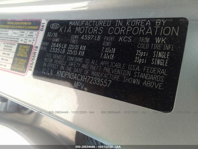 Photo 8 VIN: KNDPN3ACXH7233557 - KIA SPORTAGE 