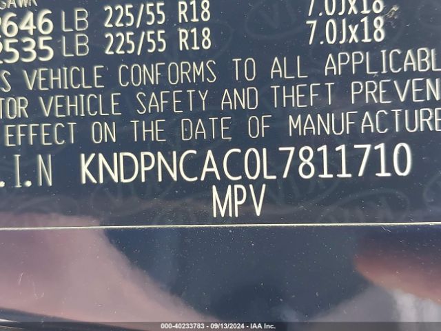 Photo 8 VIN: KNDPNCAC0L7811710 - KIA SPORTAGE 