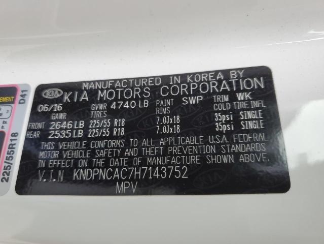 Photo 11 VIN: KNDPNCAC7H7143752 - KIA SPORTAGE 