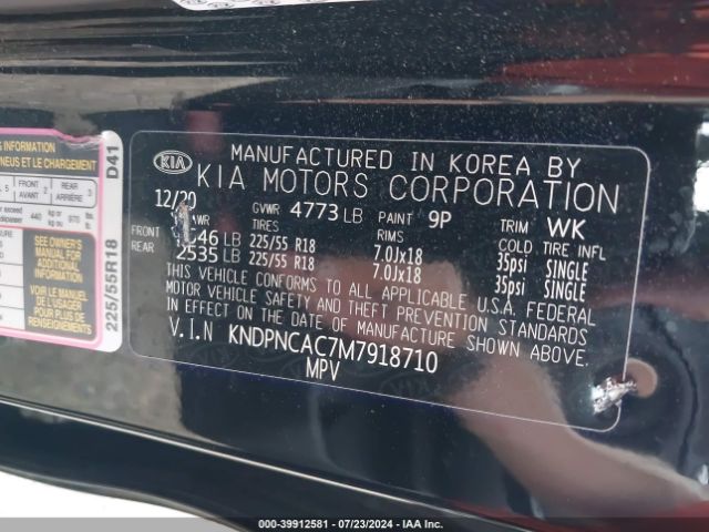 Photo 8 VIN: KNDPNCAC7M7918710 - KIA SPORTAGE 