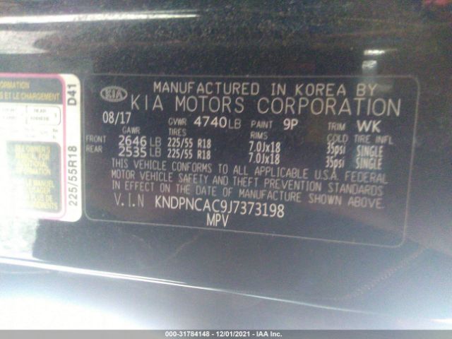 Photo 8 VIN: KNDPNCAC9J7373198 - KIA SPORTAGE 