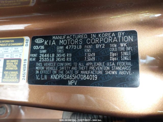 Photo 8 VIN: KNDPR3A65H7084019 - KIA SPORTAGE 