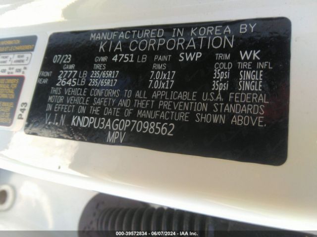 Photo 8 VIN: KNDPU3AG0P7098562 - KIA SPORTAGE 