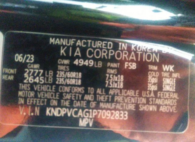 Photo 8 VIN: KNDPVCAG1P7092833 - KIA SPORTAGE 