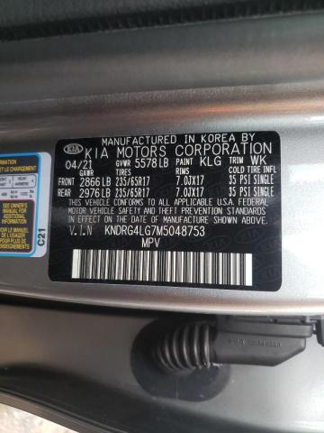 Photo 9 VIN: KNDRG4LG7M5048753 - KIA SORENTO 