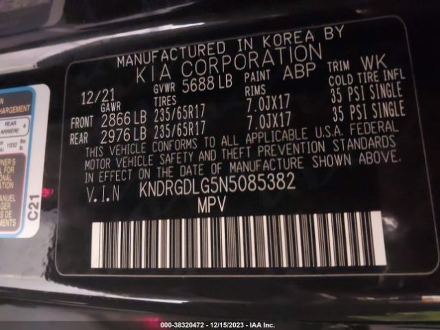 Photo 8 VIN: KNDRGDLG5N5085382 - KIA SORENTO HYBRID 