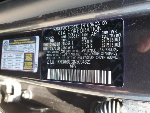 Photo 12 VIN: KNDRHDLG1N5094321 - KIA SORENTO EX 