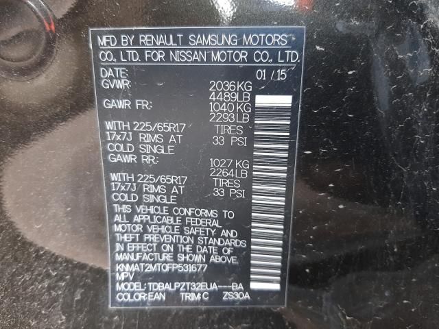 Photo 9 VIN: KNMAT2MT0FP531677 - NISSAN ROGUE S 