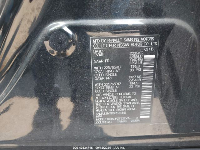 Photo 8 VIN: KNMAT2MT0GP671441 - NISSAN ROGUE 