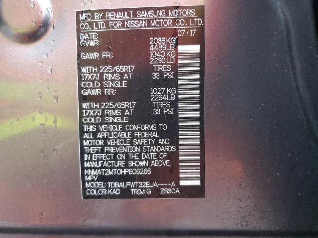 Photo 12 VIN: KNMAT2MT0HP606266 - NISSAN ROGUE S 