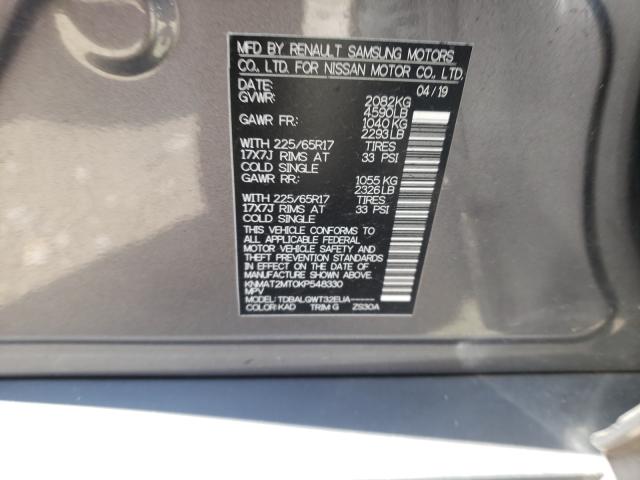 Photo 9 VIN: KNMAT2MT0KP548330 - NISSAN ROGUE S 