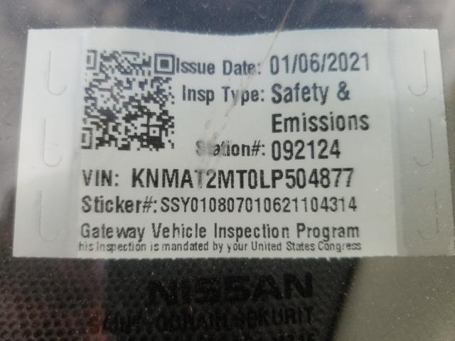 Photo 9 VIN: KNMAT2MT0LP504877 - NISSAN ROGUE S 