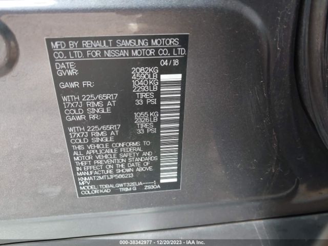 Photo 8 VIN: KNMAT2MT1JP586213 - NISSAN ROGUE 