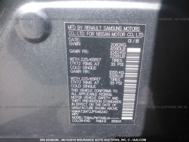 Photo 8 VIN: KNMAT2MT2JP546240 - NISSAN ROGUE 