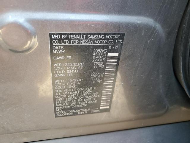 Photo 12 VIN: KNMAT2MT2KP515796 - NISSAN ROGUE S 