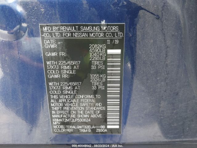 Photo 8 VIN: KNMAT2MT2LP530624 - NISSAN ROGUE 