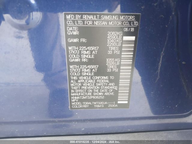 Photo 8 VIN: KNMAT2MT3JP606252 - NISSAN ROGUE 