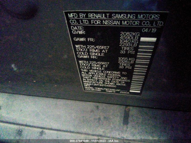 Photo 8 VIN: KNMAT2MT3KP548550 - NISSAN ROGUE 