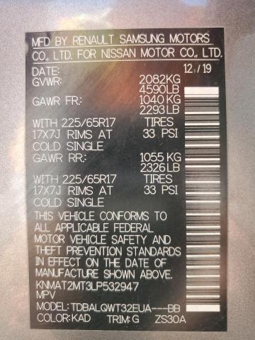 Photo 13 VIN: KNMAT2MT3LP532947 - NISSAN ROGUE S 