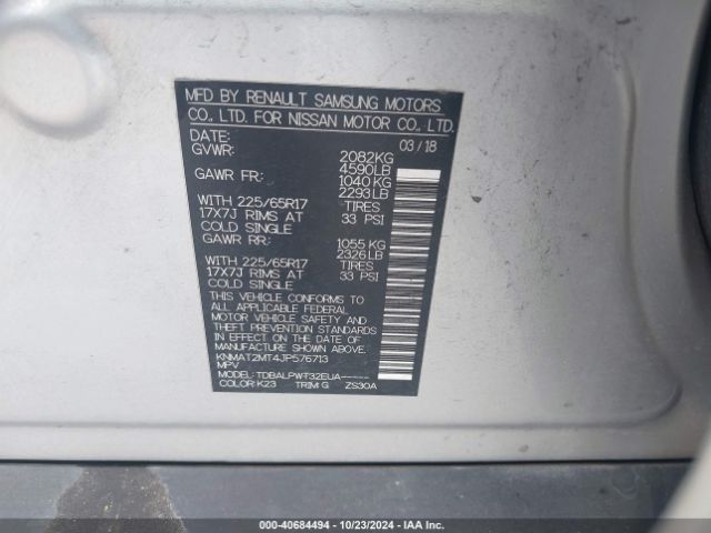 Photo 8 VIN: KNMAT2MT4JP576713 - NISSAN ROGUE 