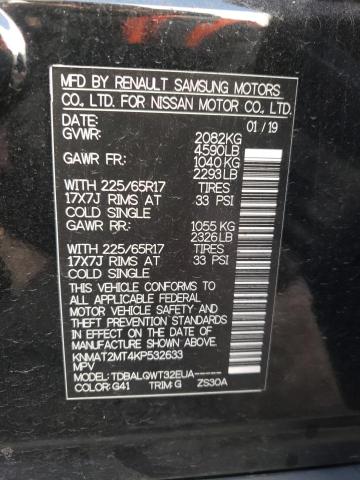 Photo 9 VIN: KNMAT2MT4KP532633 - NISSAN ROGUE S 