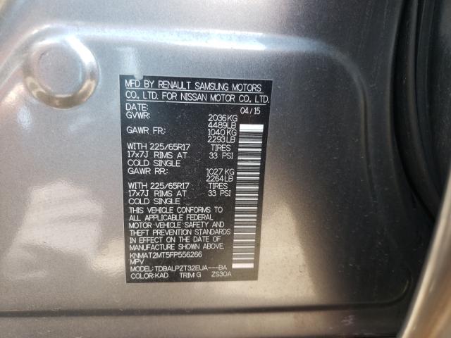 Photo 9 VIN: KNMAT2MT5FP556266 - NISSAN ROGUE S 