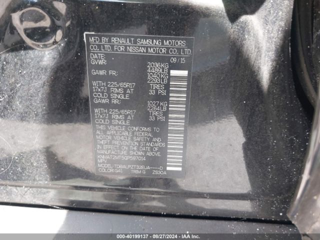 Photo 8 VIN: KNMAT2MT5GP597014 - NISSAN ROGUE 