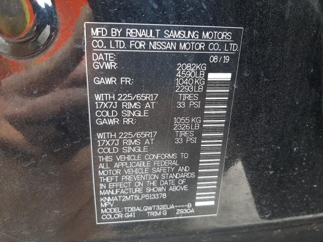 Photo 9 VIN: KNMAT2MT5LP513378 - NISSAN ROGUE S 