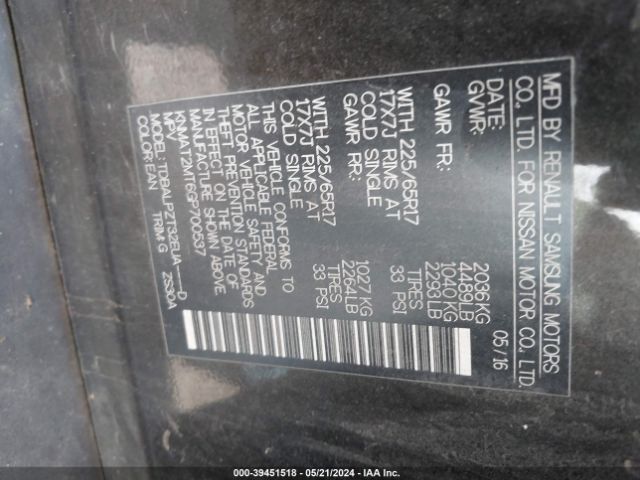 Photo 8 VIN: KNMAT2MT6GP700537 - NISSAN ROGUE 