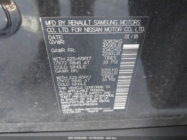 Photo 8 VIN: KNMAT2MT6JP553109 - NISSAN ROGUE 