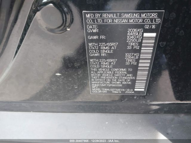 Photo 8 VIN: KNMAT2MT7GP660338 - NISSAN ROGUE 