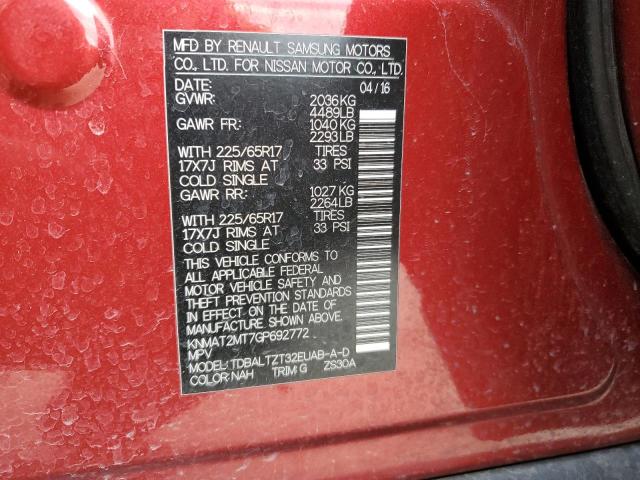 Photo 13 VIN: KNMAT2MT7GP692772 - NISSAN ROGUE 