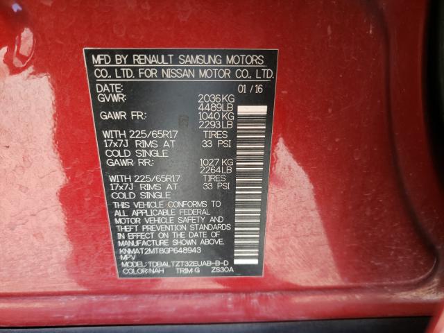 Photo 9 VIN: KNMAT2MT8GP648943 - NISSAN ROGUE 