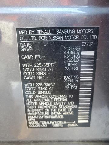 Photo 11 VIN: KNMAT2MT8HP605205 - NISSAN ROGUE S 