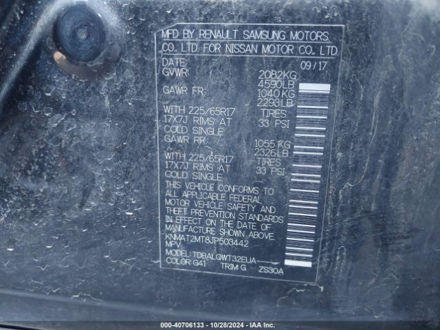 Photo 8 VIN: KNMAT2MT8JP503442 - NISSAN ROGUE 