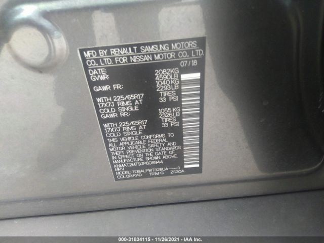 Photo 8 VIN: KNMAT2MT9JP608944 - NISSAN ROGUE 