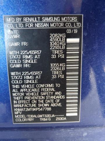 Photo 11 VIN: KNMAT2MT9KP547788 - NISSAN ROGUE S 