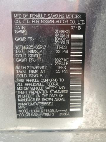 Photo 12 VIN: KNMAT2MTXFP585312 - NISSAN ROGUE 