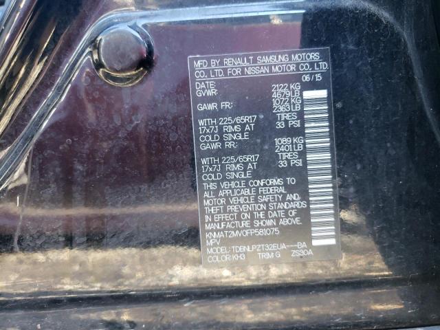 Photo 9 VIN: KNMAT2MV0FP581075 - NISSAN ROGUE 