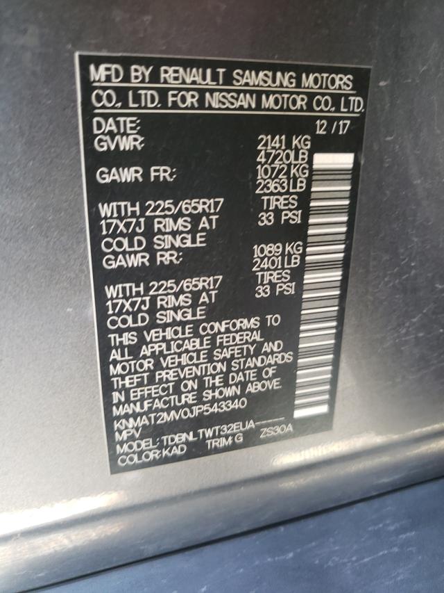 Photo 9 VIN: KNMAT2MV0JP543340 - NISSAN ROGUE 