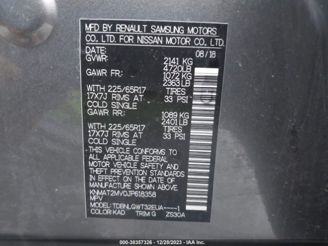 Photo 8 VIN: KNMAT2MV0JP618358 - NISSAN ROGUE 