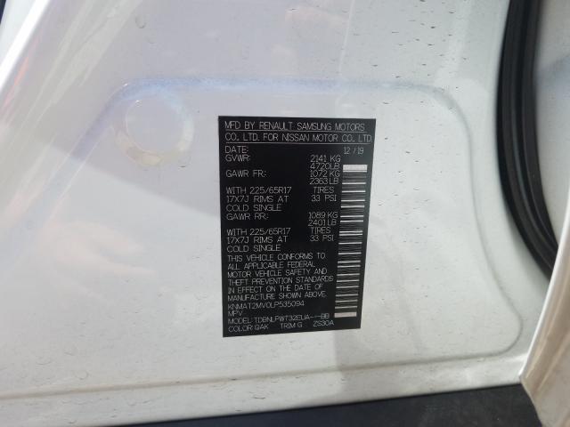 Photo 9 VIN: KNMAT2MV0LP535094 - NISSAN ROGUE S 