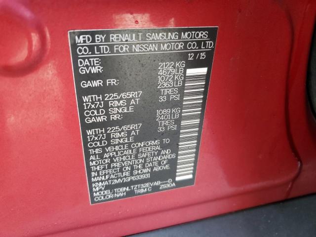 Photo 12 VIN: KNMAT2MV1GP633931 - NISSAN ROGUE S 