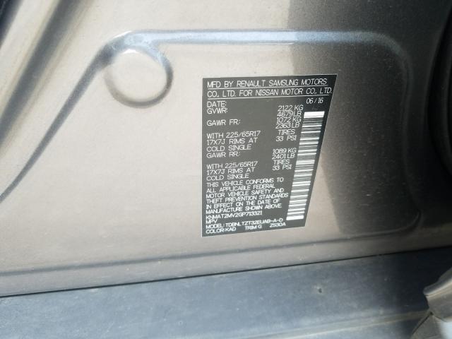 Photo 9 VIN: KNMAT2MV2GP713321 - NISSAN ROGUE S 