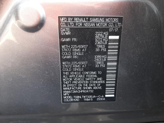 Photo 9 VIN: KNMAT2MV2HP604732 - NISSAN ROGUE 