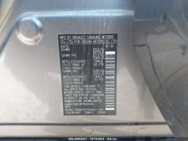 Photo 8 VIN: KNMAT2MV3FP542044 - NISSAN ROGUE 